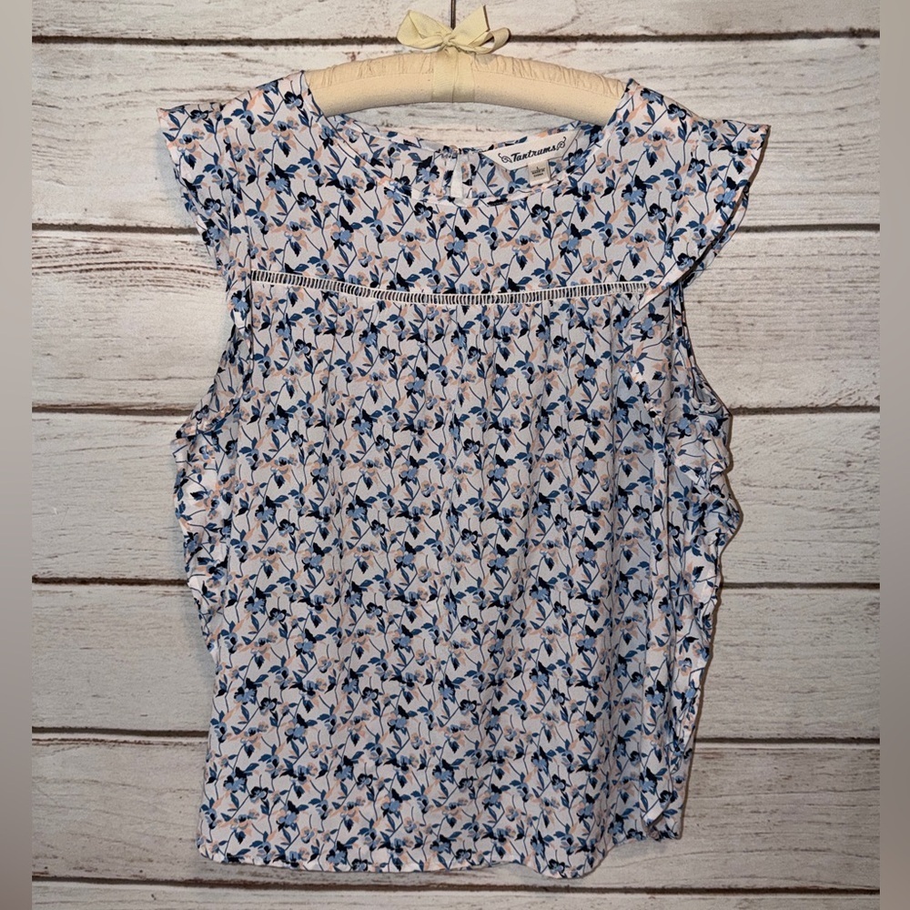 Tantrums Blue and White Floral Blouse